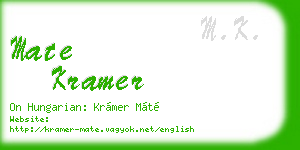 mate kramer business card