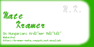 mate kramer business card